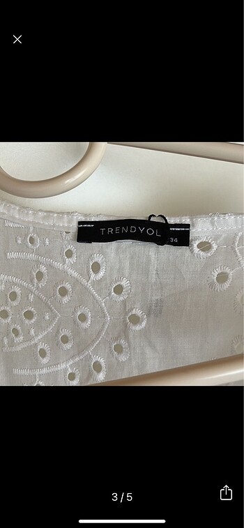 xs Beden TrendyolMilla ekru brodeli bluz