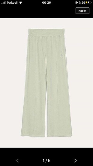 Bershka kadife islemeli pantolon