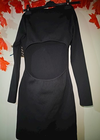 Siyah Uzun Kollu İnce Triko Elbise - Görsel 4