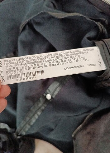 xs Beden Bershka Siyah Deri Elbise