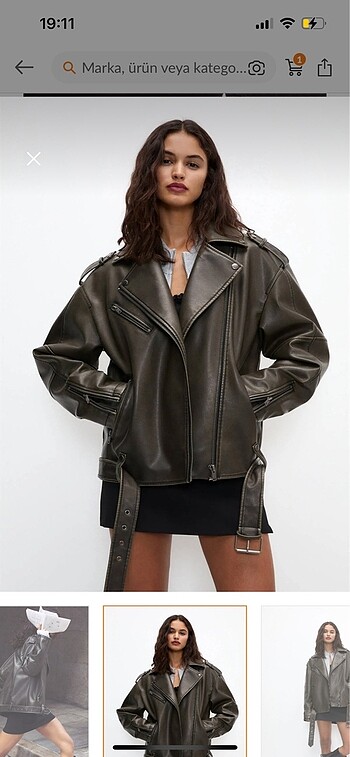 s Beden PULL AND BEAR DERİ CEKET