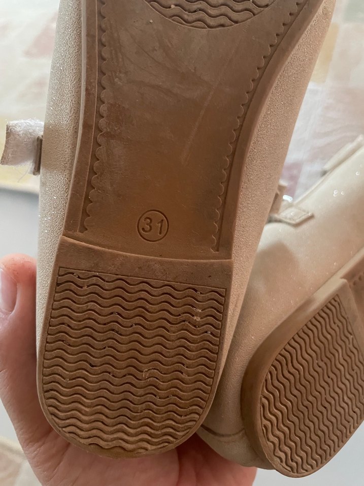 Kız Çocuk Bej Tokalı Babet Ayakkabı - Görsel 3