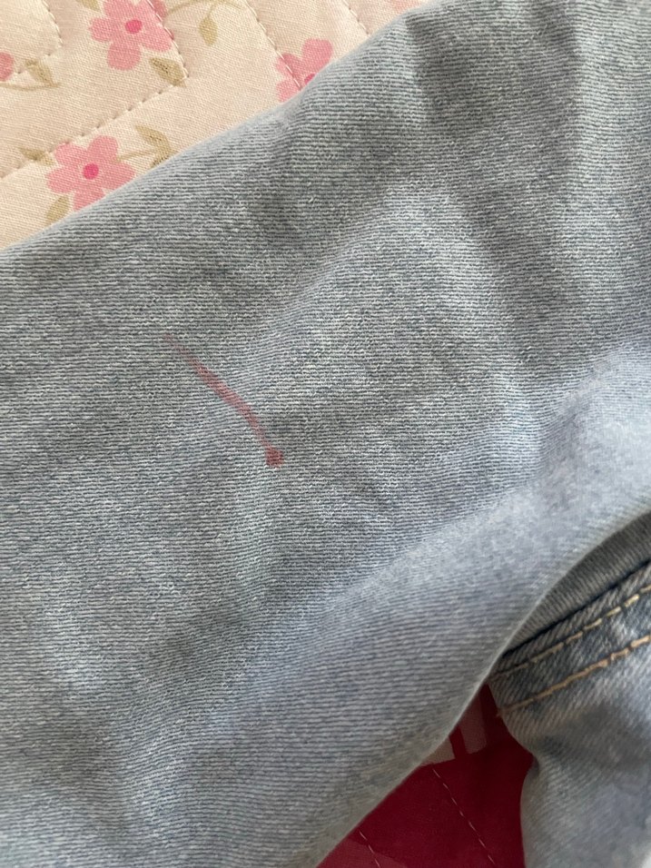 Düğmeli Mavi Denim kız çocuk Ceket - Görsel 2