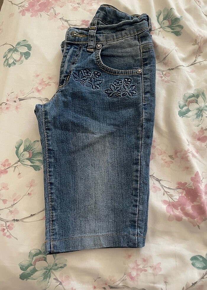 Kız çocuk kot şort - Görsel 2