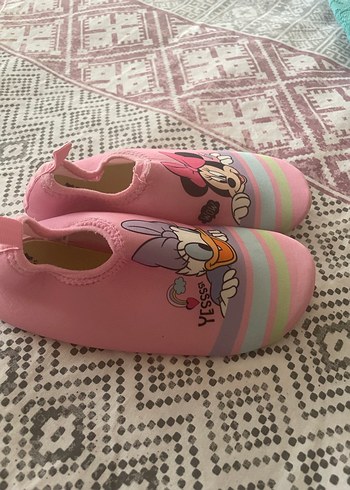 Kız Çocuk Pembe Minnie ve Daisy Terlik plaj havuz ayakkabısı - Görsel 2