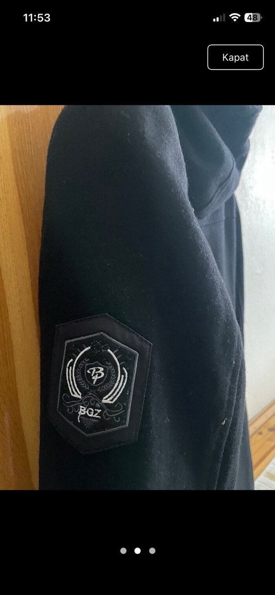 Erkek Siyah kaşe kaban - Görsel 2