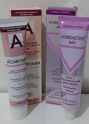 Achromin krem ve Achroactive Max krem seti