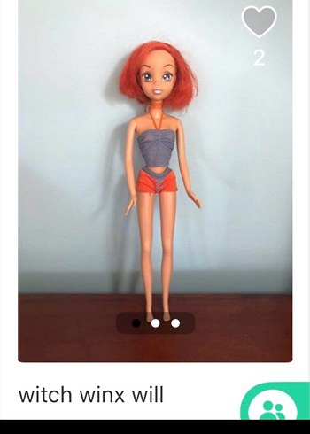 REZERVEGri Kıyafetli Winx Bebek