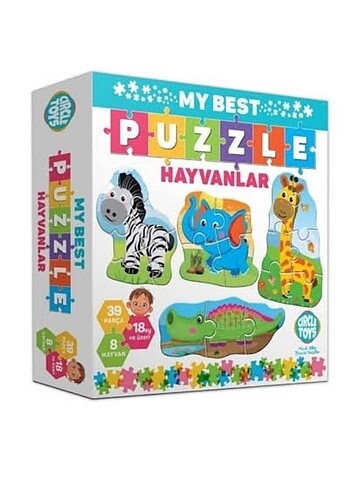 Circle Toys puzzle hayvanlar 39 parça