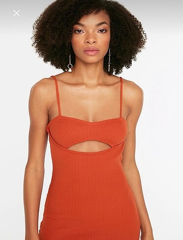 Trendyol & Milla Cut out detayli Trendyol & Milla triko Uzun Elbise