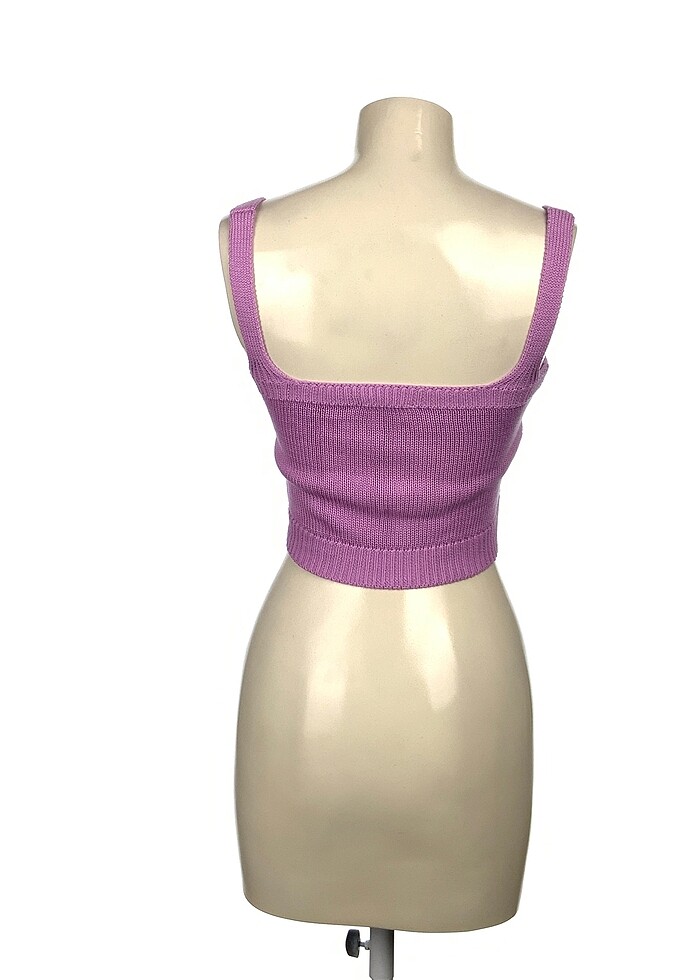 Trendyol & Milla nakışlı crop triko bluz - Görsel 5