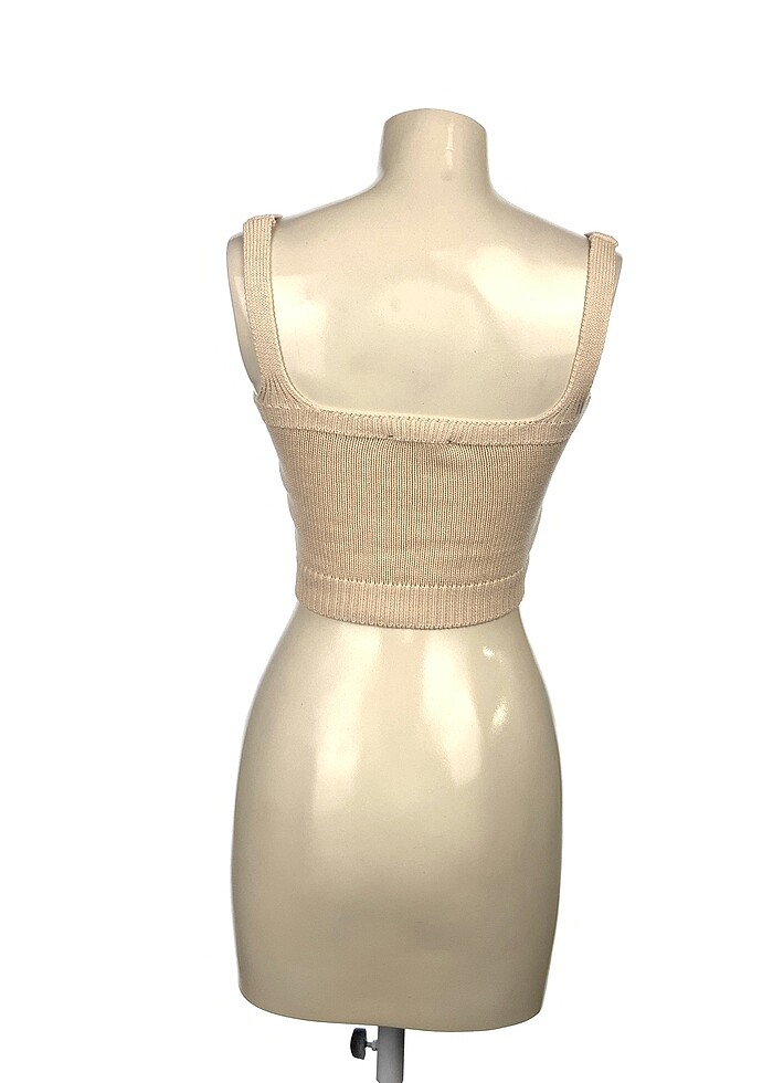 Trendyol & Milla nakışlı crop triko bluz - Görsel 4