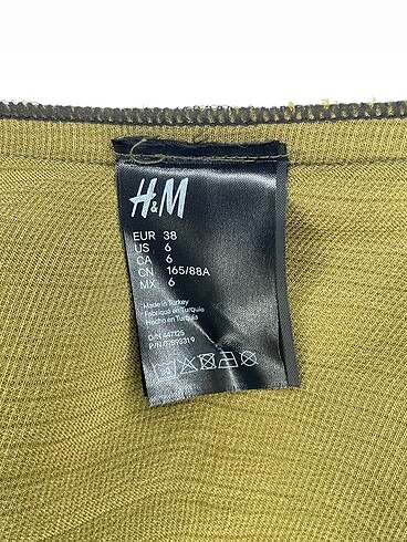 38 Beden haki Renk H&M Kısa saten Elbise p İndirimli.