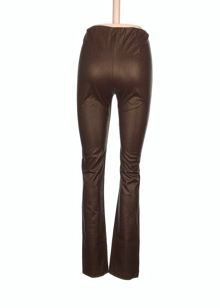 Trendyol & Milla suni deri önden yırtmaçlı Düz Kesim pantalon - Görsel 3