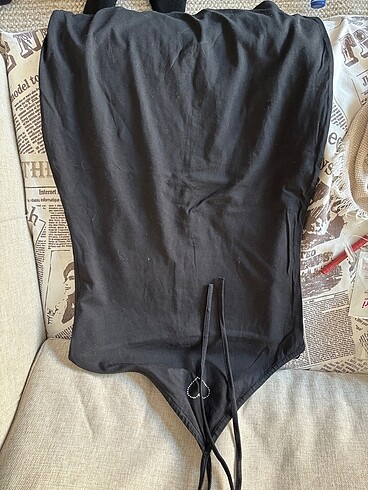 H&M Hm siyah kalpli ipli elbise