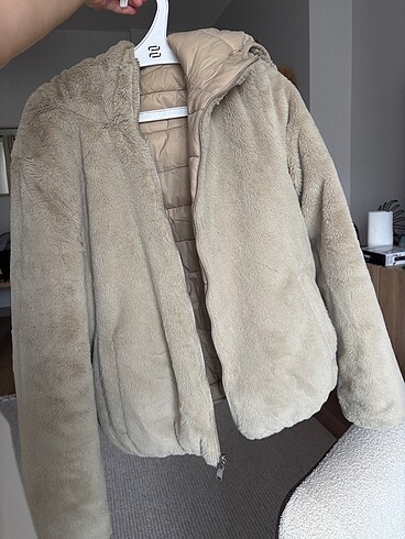 Çift taraflı peluş mont