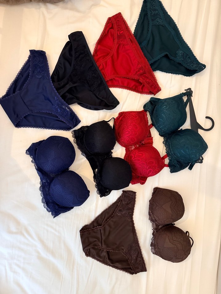 Çok Renkli Bohem Kadın Sütyen ve Külot Seti - Görsel 2