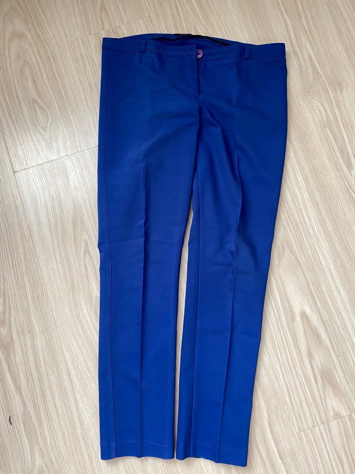 Mavi Pilili Kadın Kumaş Pantolon - Görsel 3