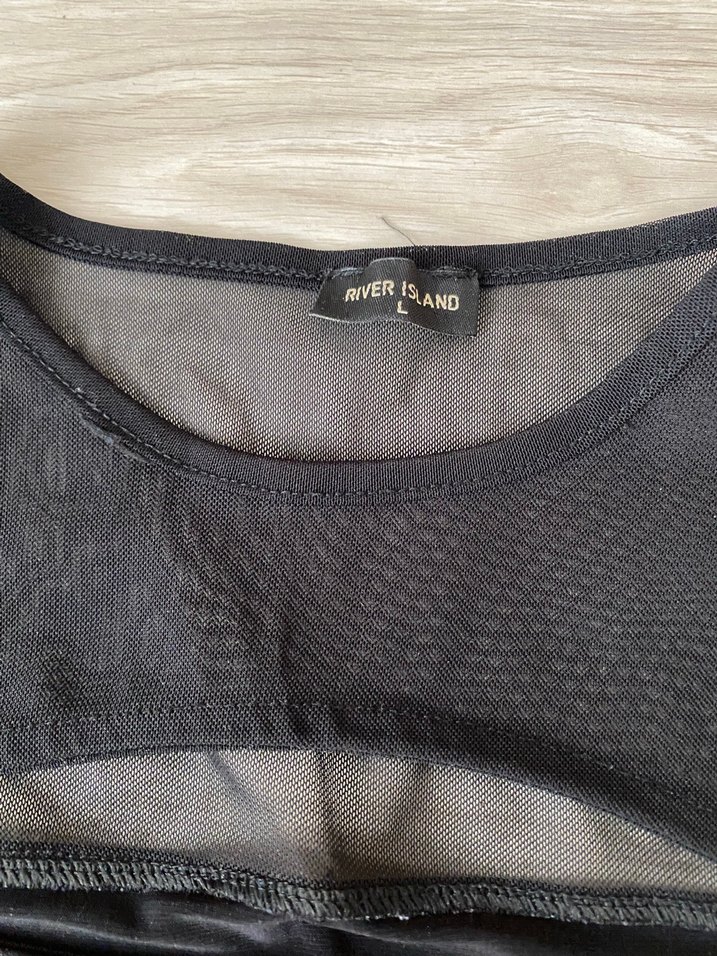 Siyah Uzun Kollu Dar Kesim Bluz - Görsel 2