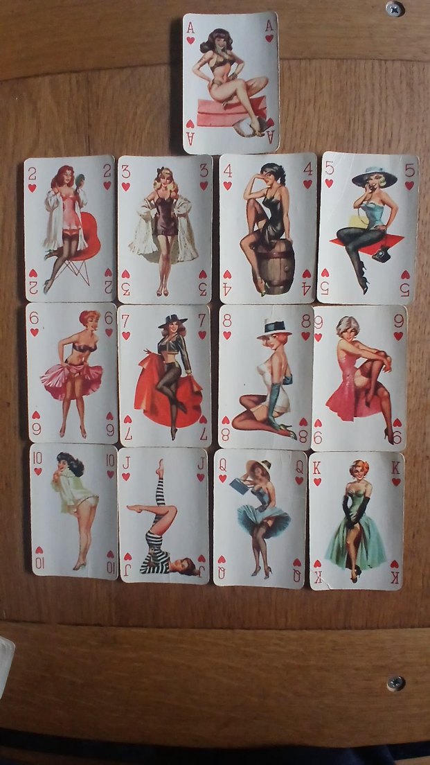 Kırmızı Vintage Pin-Up Oyun Kartları - Görsel 2