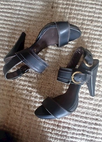 ATAKÖY Deri Bantlı Topuklu Ayakkabı - Görsel 10