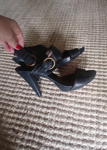 ATAKÖY Deri Bantlı Topuklu Ayakkabı - Görsel 7