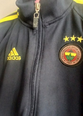 Adidas Fenerbahçe Erkek Çocuk Lacivert Sarı Fermuarlı Ceket - Görsel 4