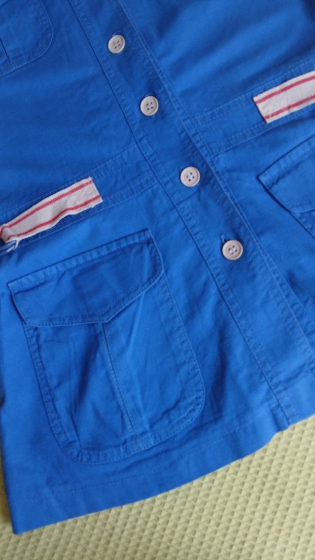 Vintage Mavi Düğmeli Kısa Kollu Denim Kadın Gömlek - Görsel 4