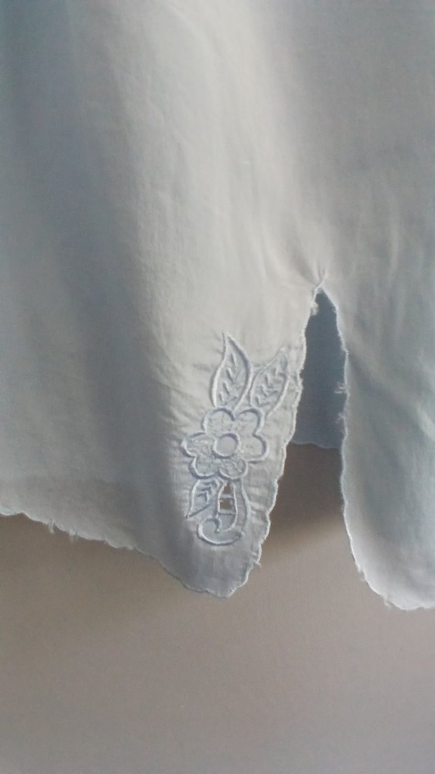 Vintage Bebe Mavisi İpeksan Gecelik - Görsel 5