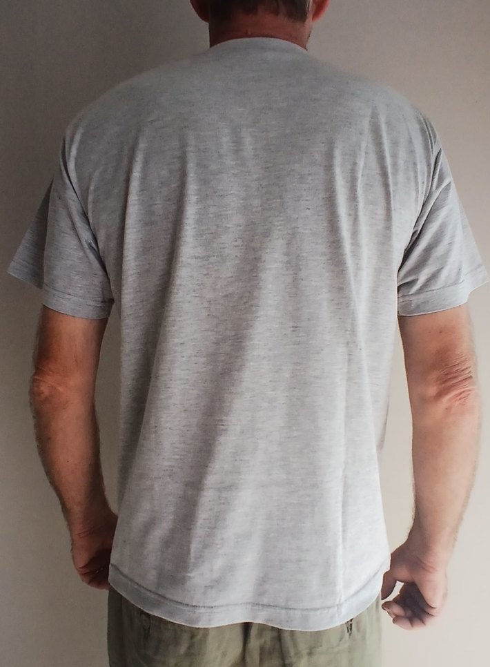 Gri Baskılı Erkek Kısa Kollu Tişört - Görsel 3