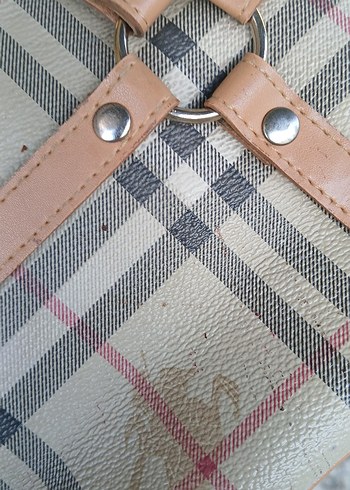 Bej Ekose Kadın Omuz Çantası - Görsel 6