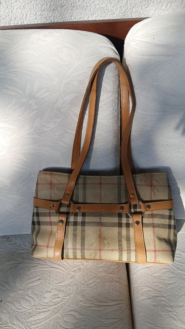 Bej Ekose Kadın Omuz Çantası - Görsel 3