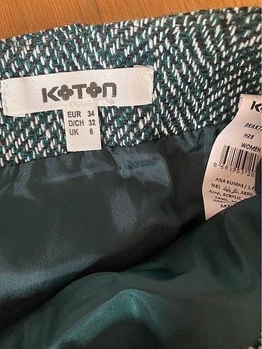 m Beden Koton yün etek, yeni