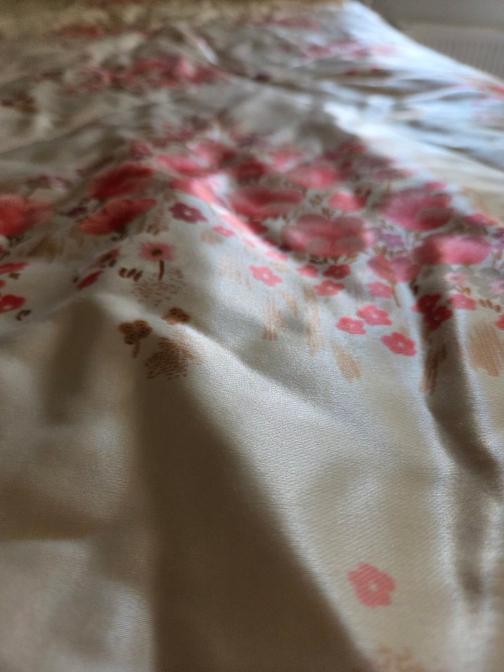 Pembe Çiçek Desenli Yatak Örtüsü - Görsel 3