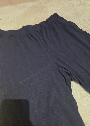 faik sönmez kadın  Lacivert Pamuklu Rahat Şort - Görsel 4