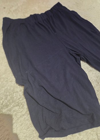 faik sönmez kadın  Lacivert Pamuklu Rahat Şort - Görsel 3