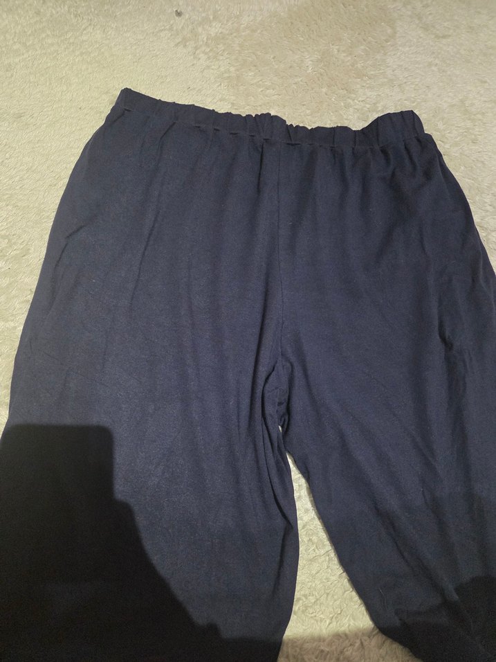 faik sönmez kadın  Lacivert Pamuklu Rahat Şort - Görsel 5