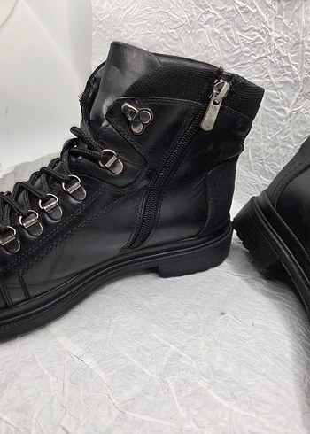 İnci Siyah Deri erkek bot - Görsel 7