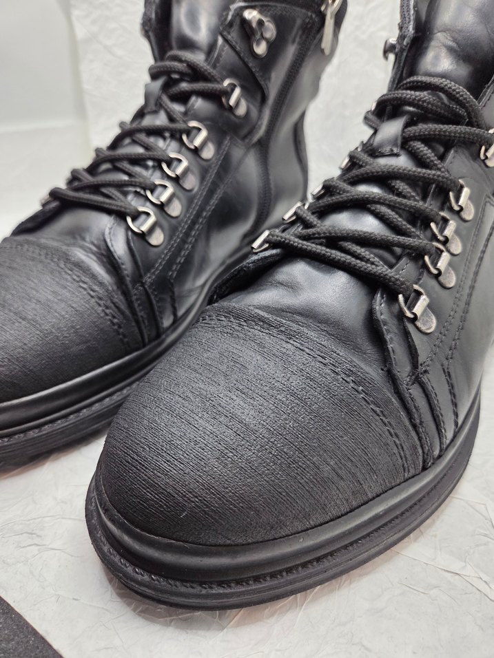 İnci Siyah Deri erkek bot - Görsel 2