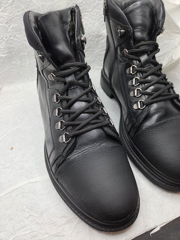 İnci Siyah Deri erkek bot - Görsel 3