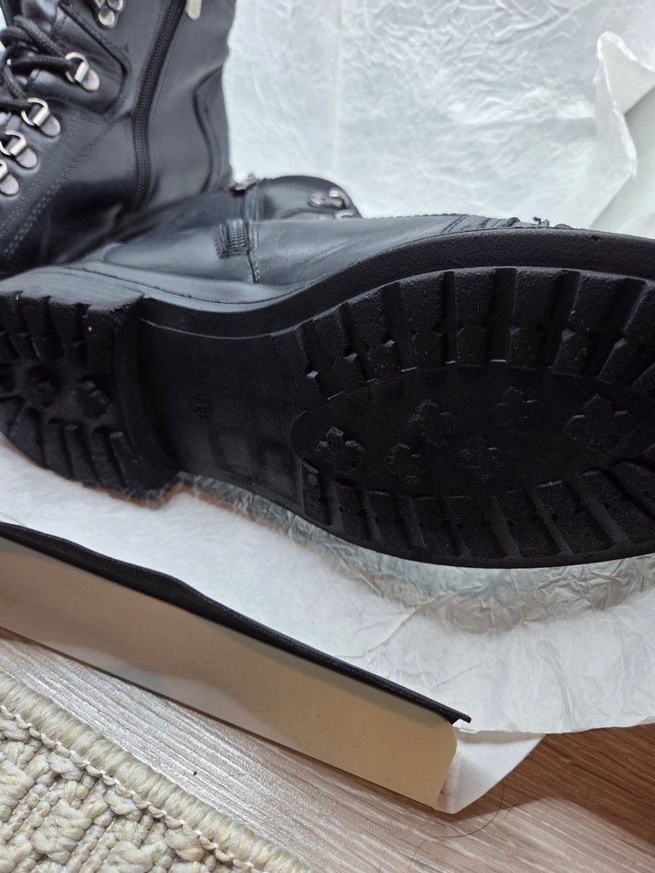 İnci Siyah Deri erkek bot - Görsel 5