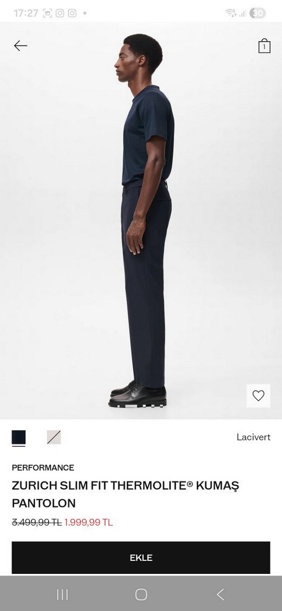 ZURICH SLIM FIT THERMOLITE® KUMAŞ PANTOLON - Görsel 3