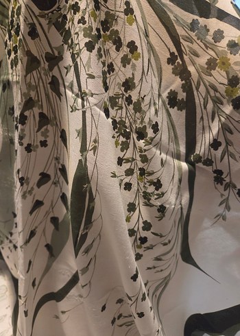 Şık Haki Kadın İpek Fular - Görsel 3