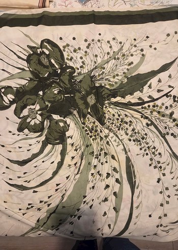 Şık Haki Kadın İpek Fular - Görsel 5