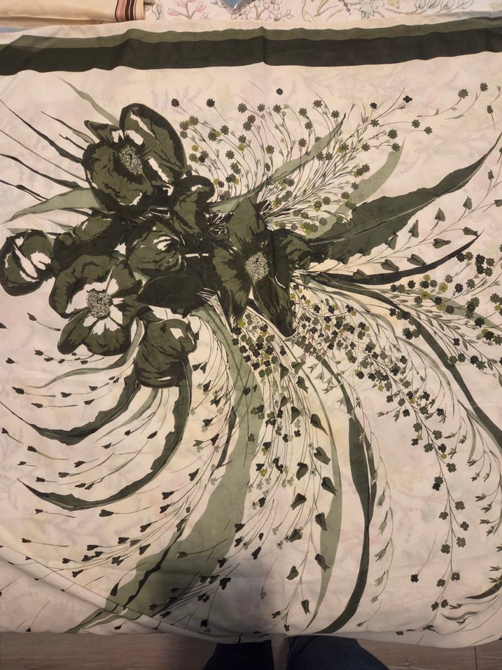 Şık Haki Kadın İpek Fular - Görsel 5