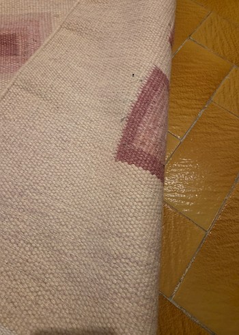 Bej Bohem Kareli kilim - Görsel 3