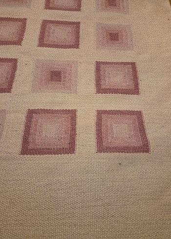 Bej Bohem Kareli kilim - Görsel 2