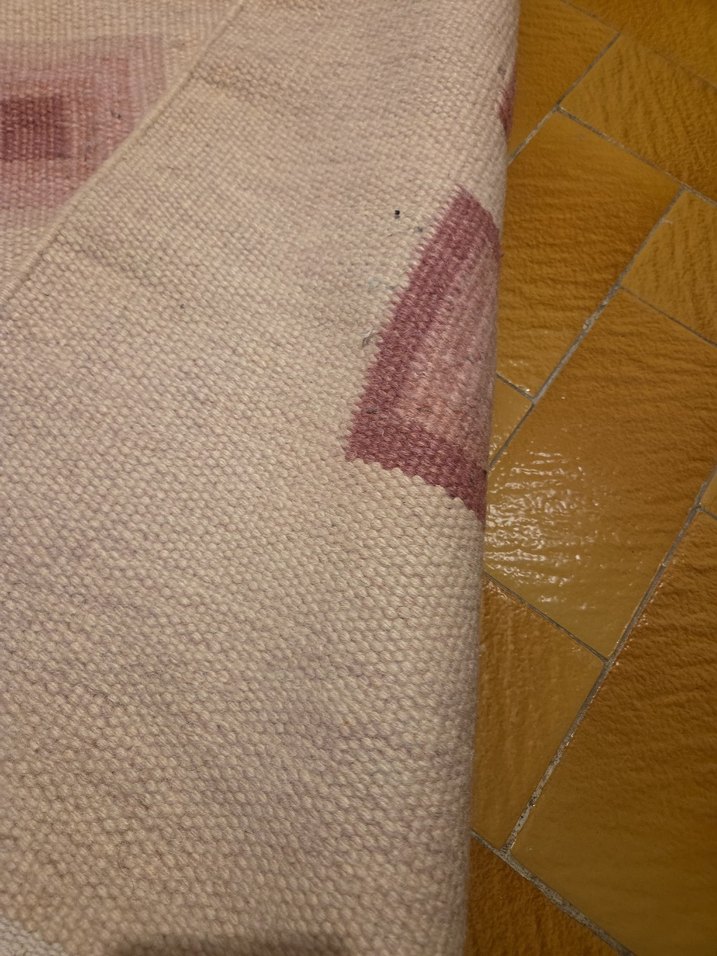 Bej Bohem Kareli kilim - Görsel 3