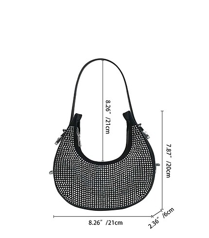 Siyah parlak çanta - Görsel 4