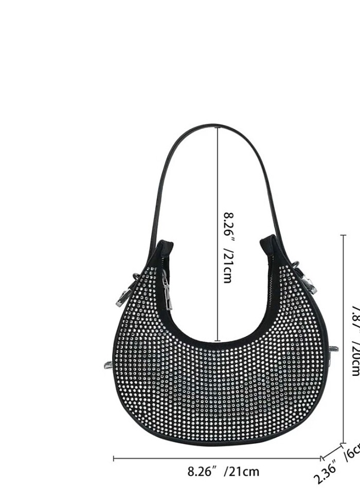 Siyah parlak çanta - Görsel 4